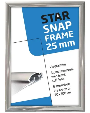 Klapramme 25 Mm Rustfri Stål Look