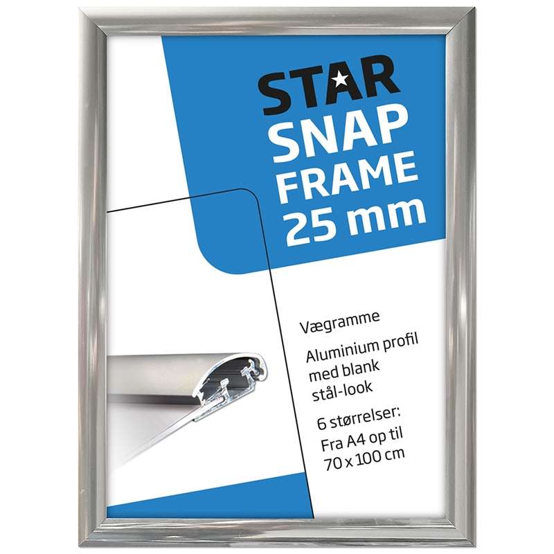 Klapramme 25 Mm Rustfri Stål Look