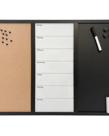 Kombitavle Med Kork- Og Kridttavle   Whiteboard Ugeplan På Tysk