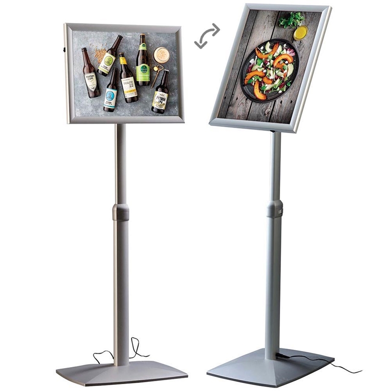 Led Justérbar Infostander Med A4 Klapramme