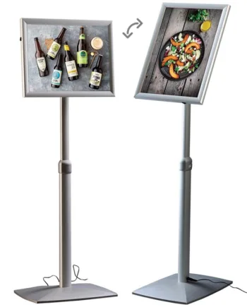 Led Justérbar Infostander Med Klapramme
