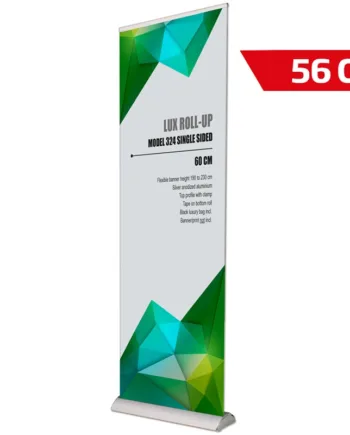 Lux Roll-up  Sølv  Enkeltsidet  56 Cm  Inkl  Banner Og Print