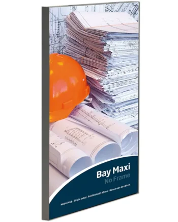 Maxiframe Bay  Enkeltsidet Bannerramme   32 Mm Dyb  100   150 Cm