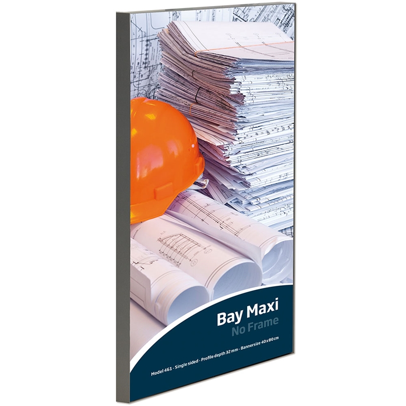 Maxiframe Bay Enkeltsidet Bannerramme 32 Mm Dyb 100 150 Cm
