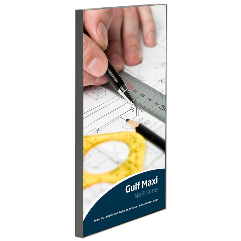 Maxiframe Gulf Enkeltsidet Bannerramme 34 Mm Dyb 200 200 Cm