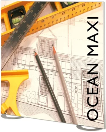 Maxiframe Ocean  Dobbeltsidet Bannerramme  50 Mm Dyb  200   150 Cm