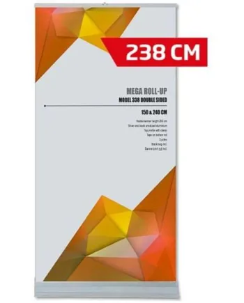 Mega Roll-up Dobbeltsidet 240x250 Cm Sølv