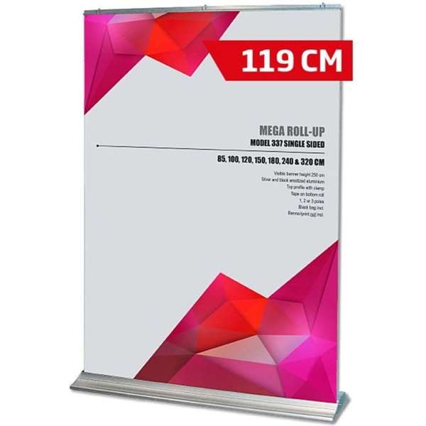 Mega Roll-up Enkeltsidet Alu Sølv 119 250 Cm