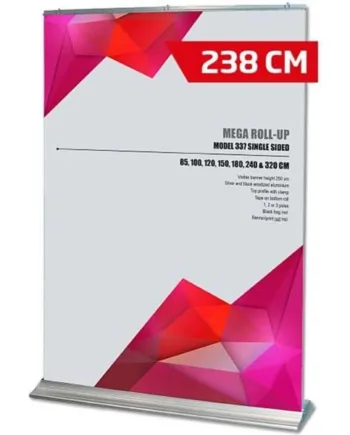Mega Roll-up Enkeltsidet  Alu Sølv  238   250 Cm