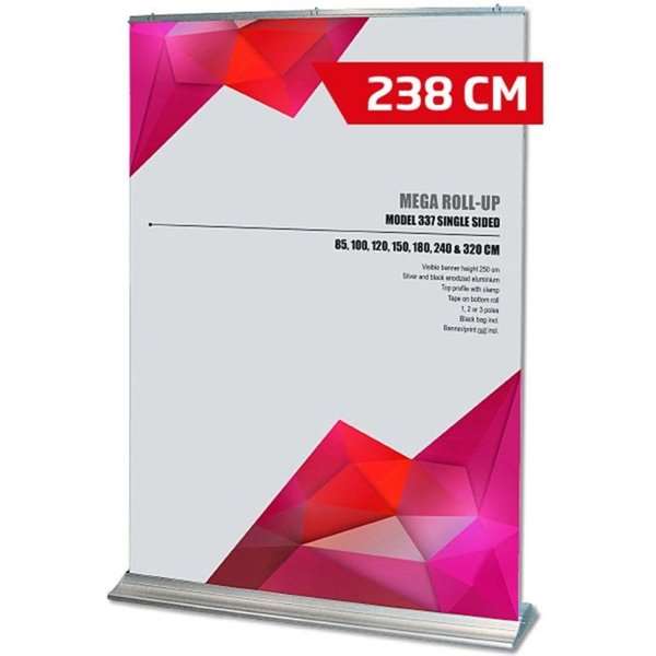 Mega Roll-up Enkeltsidet Alu Sølv 238 250 Cm