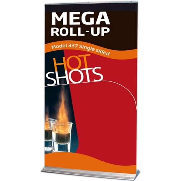 Mega Roll-up Enkeltsidet Alu Sølv 84 250 Cm Sølv Inkl Banner Og Print