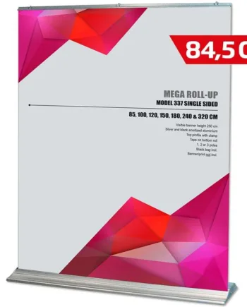 Mega Roll-up Enkeltsidet Kassette  Sølv  84     250 Cm