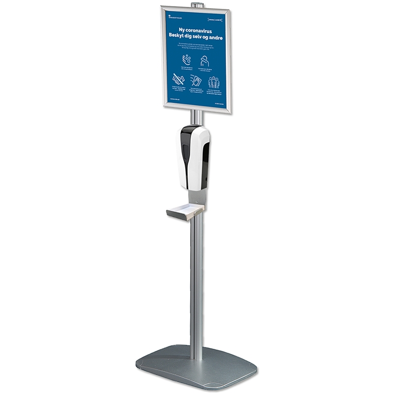 Mini Multi Stand Med Spritdispenser Drypbakke Og A4 Klapramme