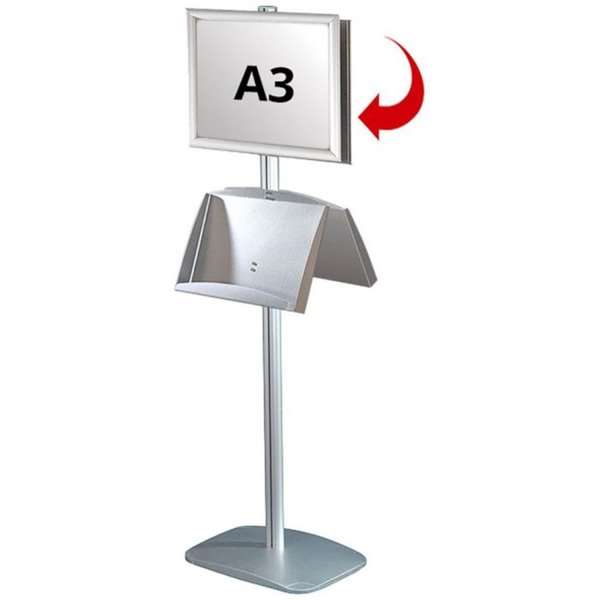 Mini Multi Stander Dobbeltsidet A3 Snapramme A3 Stål Hylde