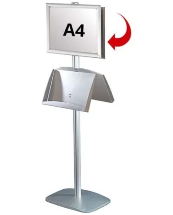 Mini Multi Stander  Dobbeltsidet  Med   Stk  A4 Klaprammer   A3 Hylder