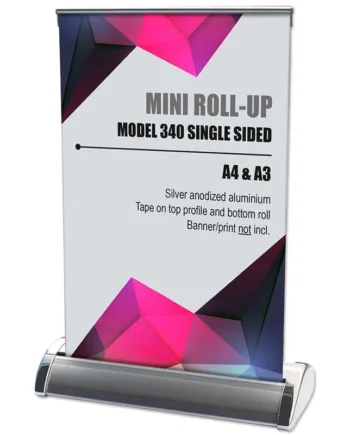 Mini Roll-up  Enkeltsidet Kassette  Sølv