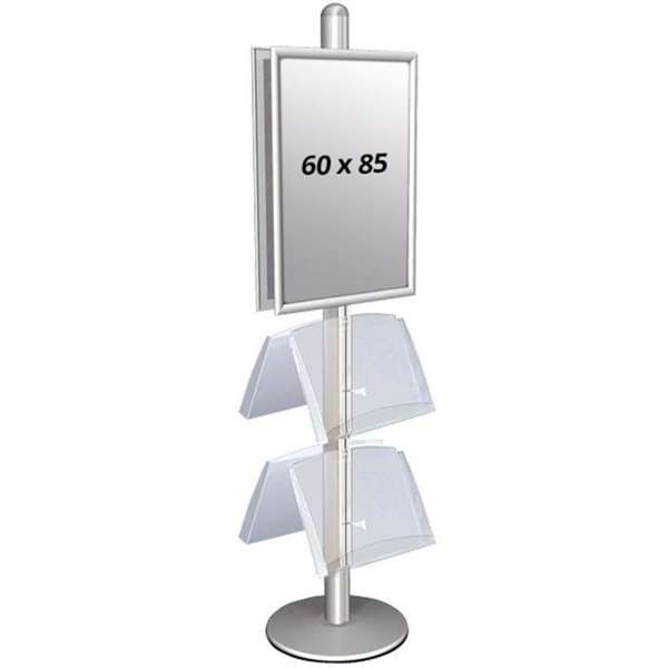 Multi Stander Dobbeltsidet Med Akrylhylder 25mm 60x85cm