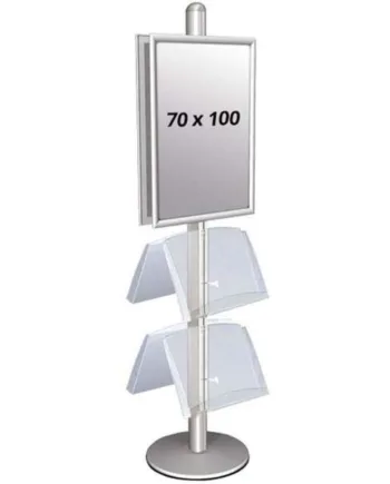 Multi Stander   Dobbeltsidet Med   Akrylhylder 25mm     70x100cm