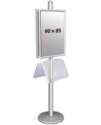 Multi Stander   Dobbeltsidet Med Stålhylde 25mm 2x60x85cm