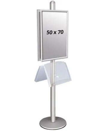 Multi Stander   Dobbeltsidet Med Stålhylde 25mm 2x50x70cm