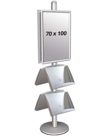 Multi Stander   Dobbeltsidet Med   Stålhylder 25mm     70x100cm