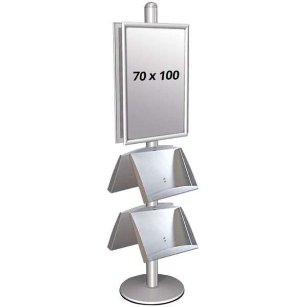 Multi Stander Dobbeltsidet Med Stålhylder 25mm 70x100cm