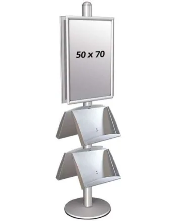 Multi Stander   Dobbeltsidet Med   Stålhylder 25mm     50x70cm