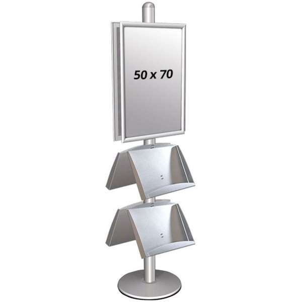 Multi Stander Dobbeltsidet Med Stålhylder 25mm 50x70cm
