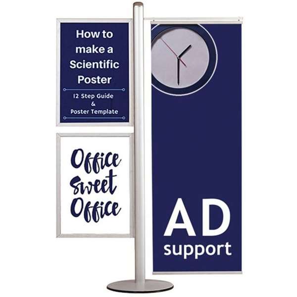 Multi Stander 16 Dobbeltsidet Med 2x50x70 Slide-in 50cm Banner