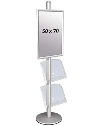 Multi Stander   Enkeltsidet Med   Akrylhylder 25mm  1x50x70cm