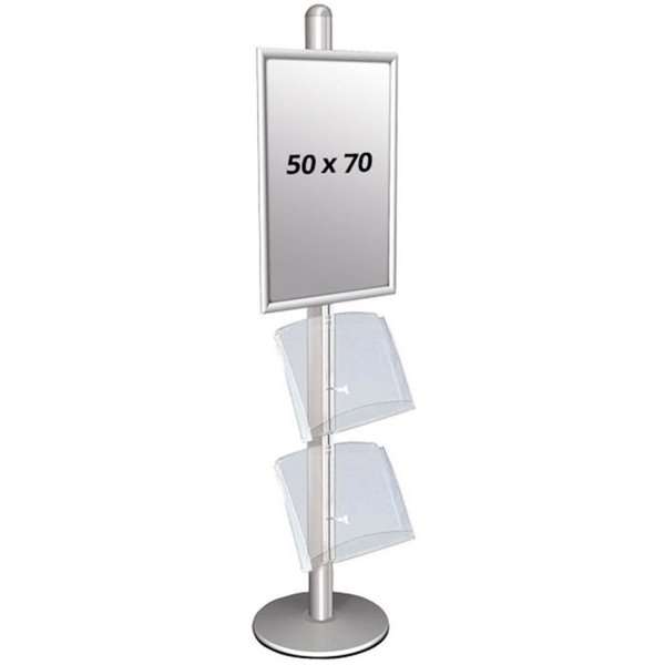 Multi Stander Enkeltsidet Med Akrylhylder 25mm 1x50x70cm
