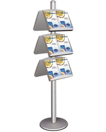 Multistander Dobbeltsidet 6xa3 29 7x42 Cm Stålhylder