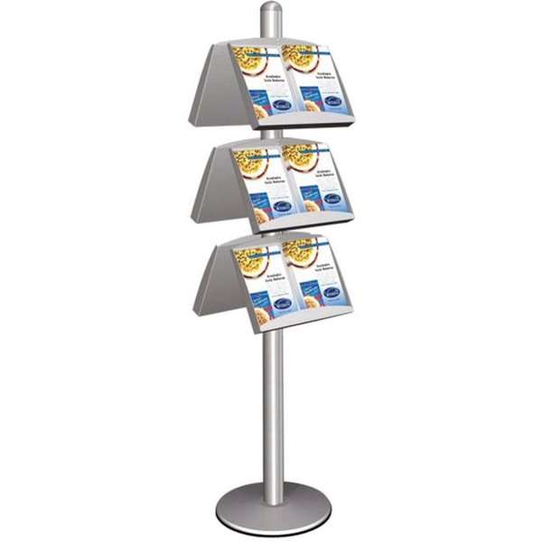 Multistander Dobbeltsidet 6xa3 29 7x42 Cm Stålhylder