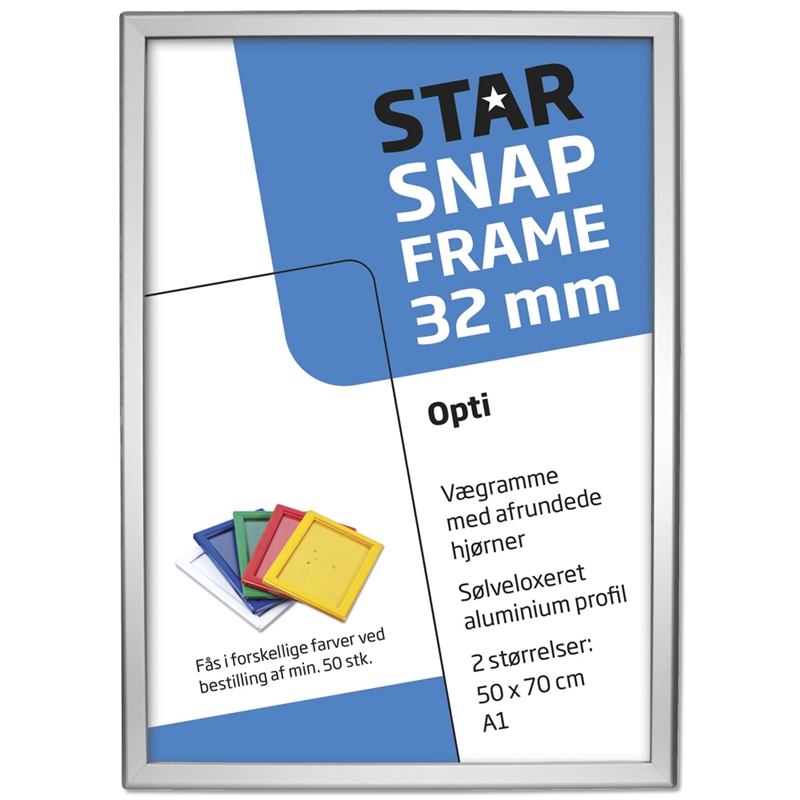 Opti Klapramme Alu Sølv 32 Mm Profil