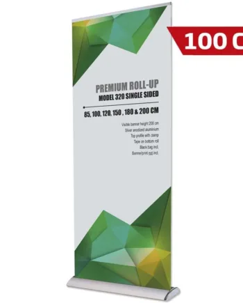 Premium Roll-up  Kassette  Enkeltsidet  Alu Sølv  100 Cm