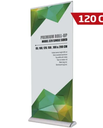 Premium Roll-up  Enkeltsidet Kassette  Alu Sølv  120 Cm