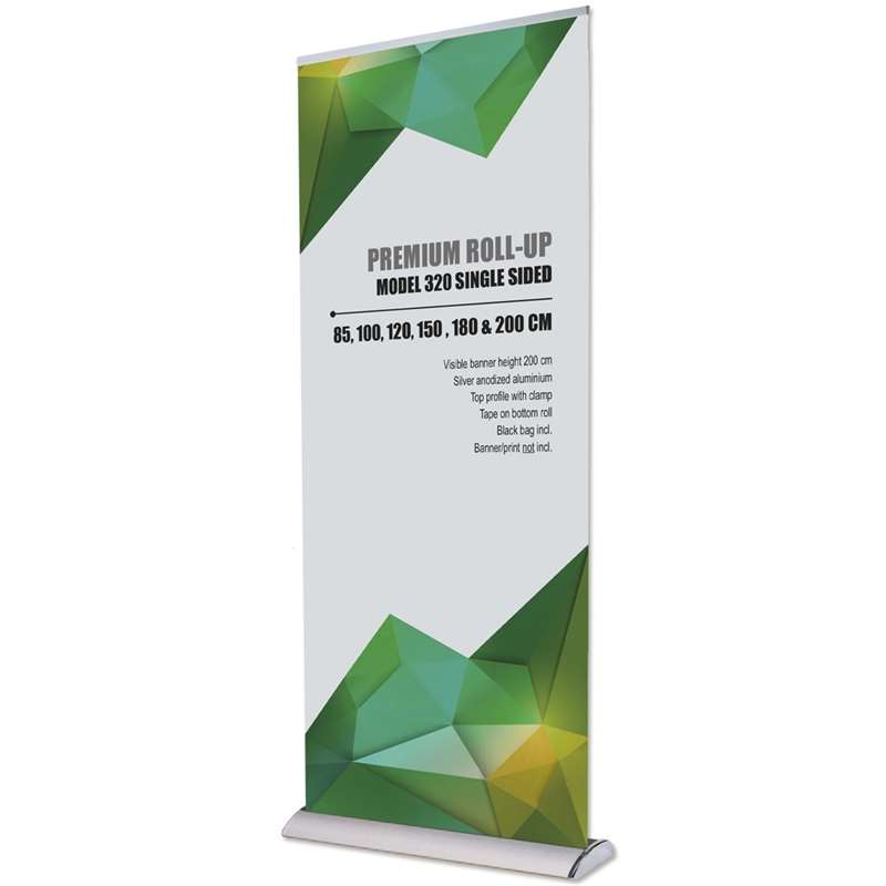 Premium Roll-up Enkeltsidet Kassette Alu Med Teleskopstang
