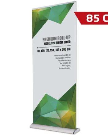 Premium Roll-up Kassette  Enkeltsidet  Sølv  85 Cm
