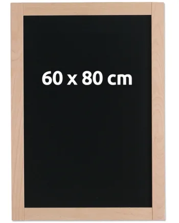 Sort Kridttavle Med 38 Mm Træramme  60   80 Cm