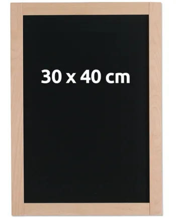 Sort Kridttavle Med 38 Mm Træramme  30   40 Cm