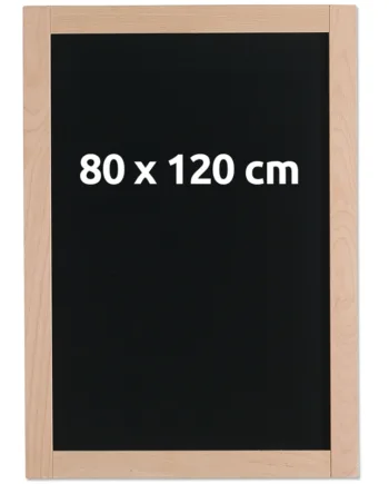 Sort Kridttavle Med 38 Mm Træramme  80   120 Cm