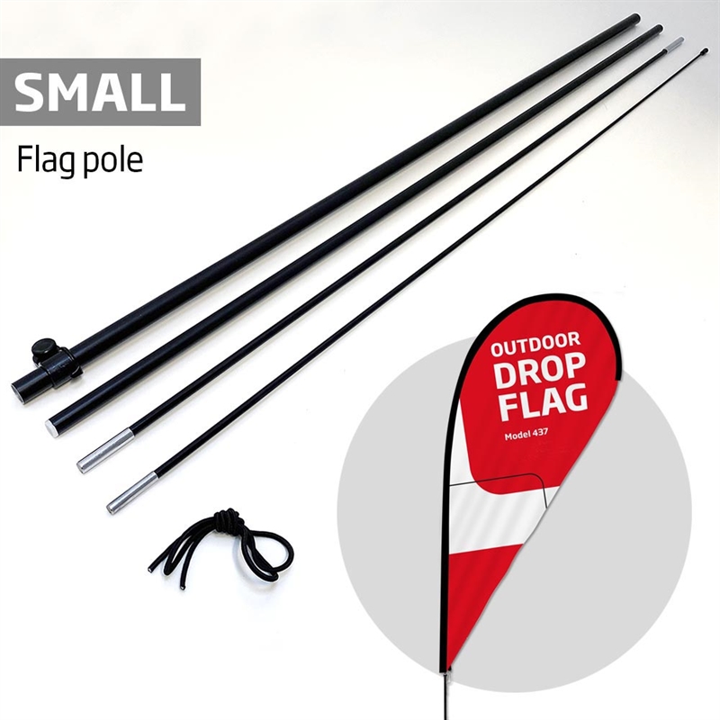 Sorte Stænger Til Beachflag Outdoor Drop Flag Small