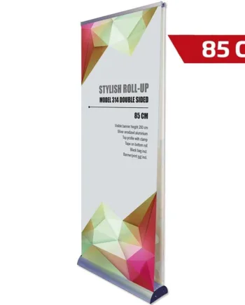 Stylish Roll-up Kassette  Dobbeltsidet  Sølv  85 Cm