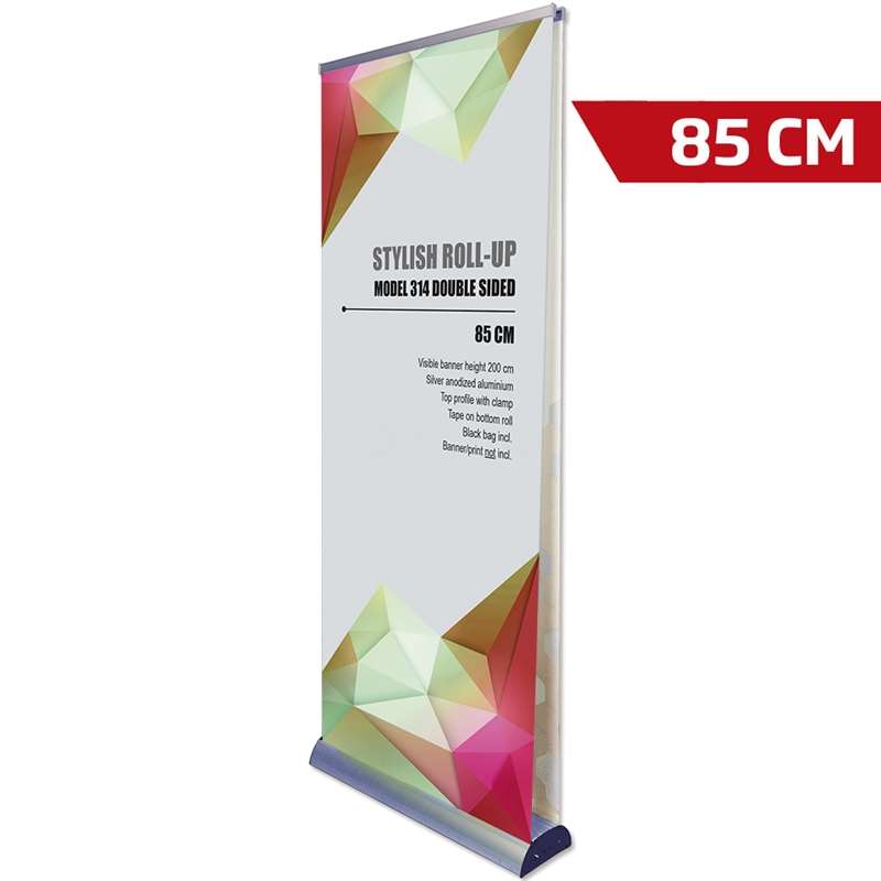 Stylish Roll-up Kassette Dobbeltsidet Sølv 85 Cm