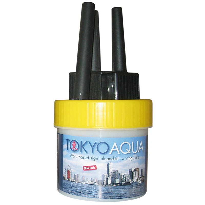 Tokyo Aqua Sæt Med Filtpenne Gul