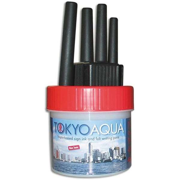 Tokyo Aqua Sæt Med Filtpenne Rød
