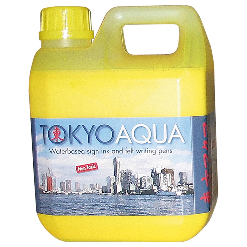 Tokyo Aqua Skilteblæk Liter Gul