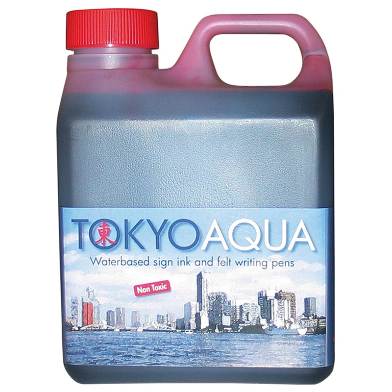 Tokyo Aqua Skilteblæk Liter Rød