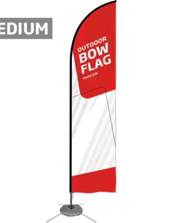 Udendørs Buet Flag  Medium  Inkl  Flag Og Cross Fod