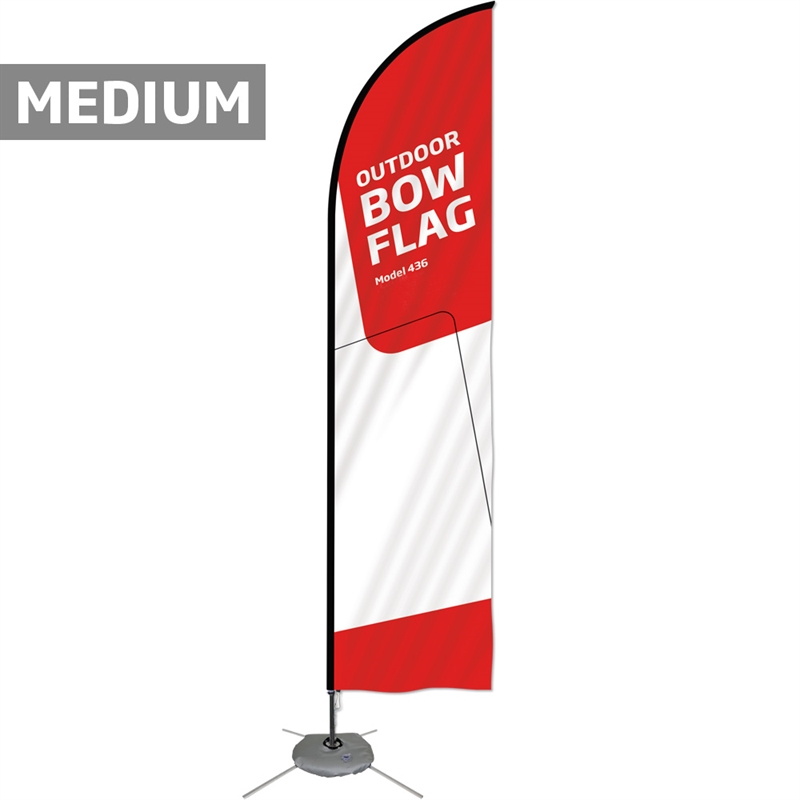 Udendørs Buet Flag Medium Inkl Flag Og Cross Fod